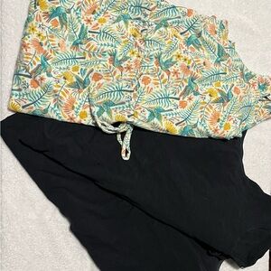 Duluth Trading Co Floral and Black Maxi Dress